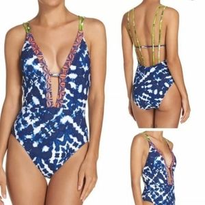 NWOT La Blanca Island Mix Tie Dye Swimsuit Sz 10